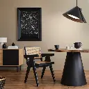 Suspension silence salle a manger cuir noir M.webp