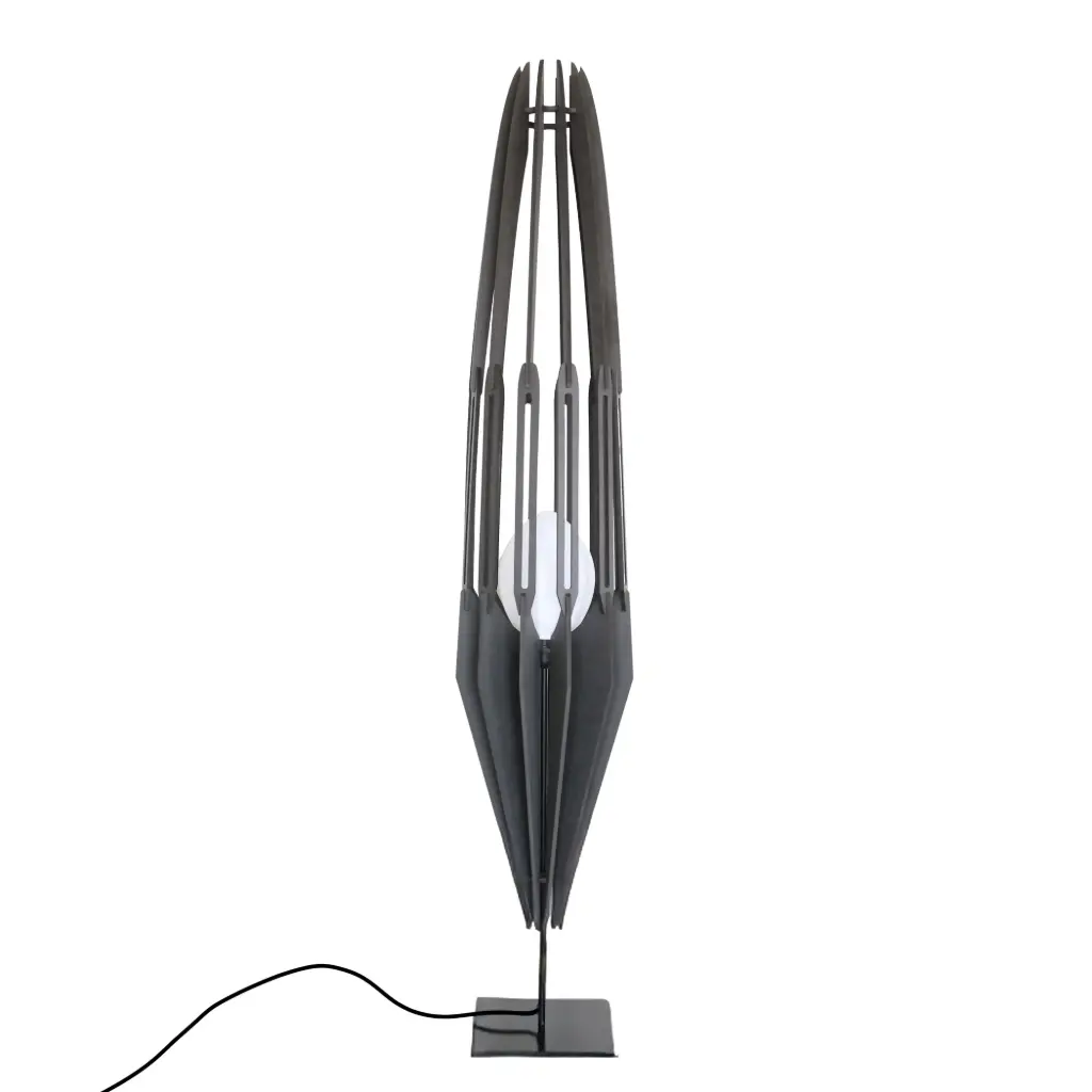 [117_2] Floor Lamp  Fire L H168 (Black)