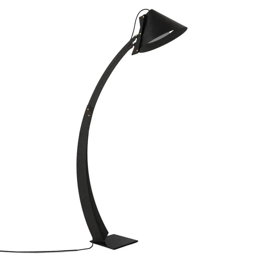 Lampadaire réglable SILENCE Cuir Noir