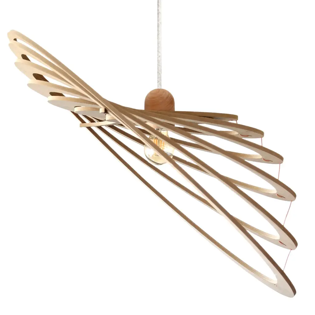 [54_1] Comets pendant lamp M L75cm (Black and metal ceiling rose)