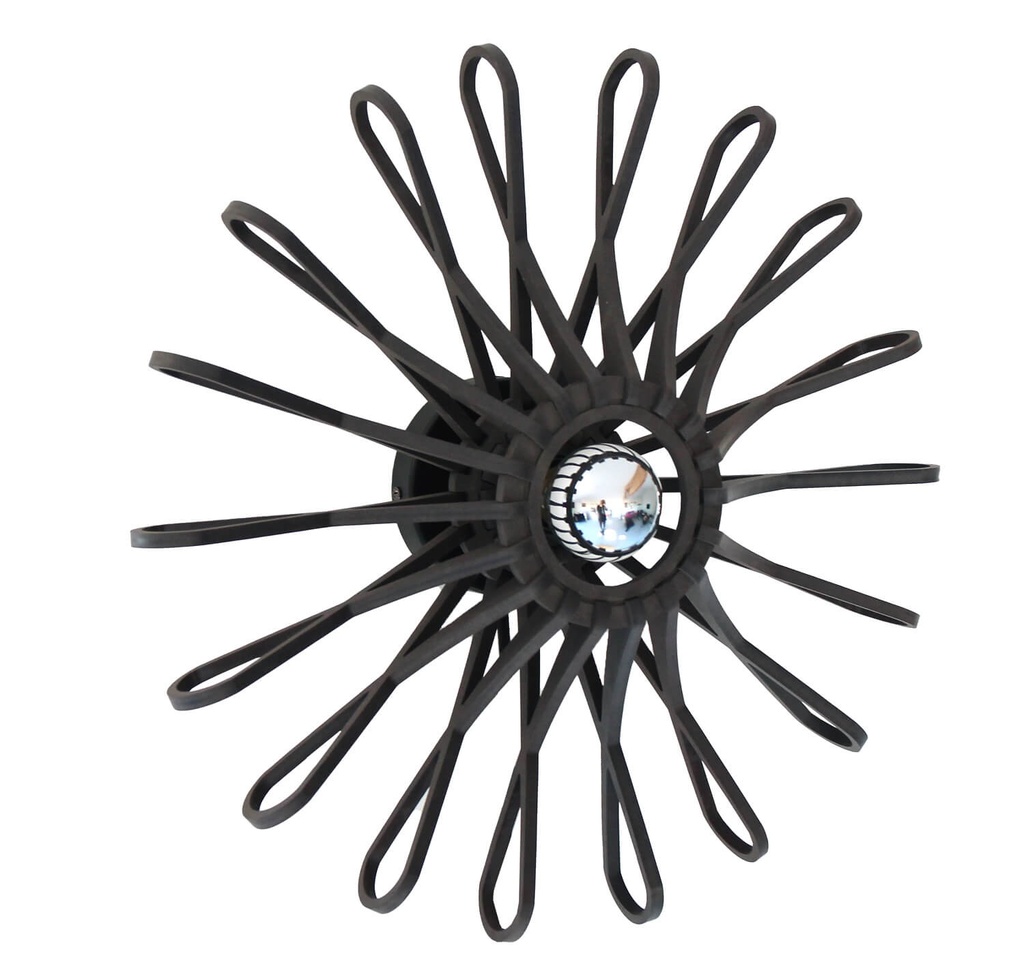 [67_1] Applique Fleur Black (Branchement mural)