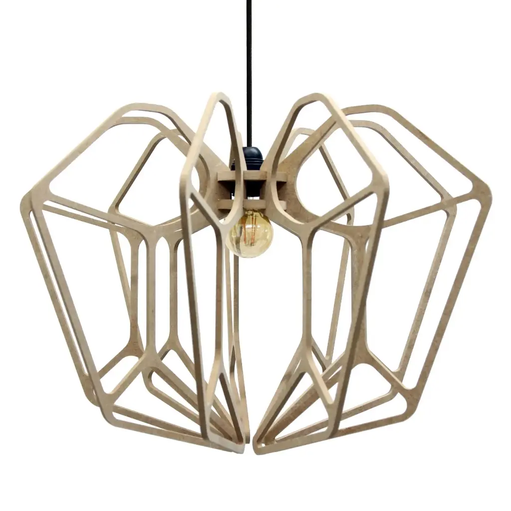 [3_1] Diamond M pendant lamp D54cm (Black and metal ceiling rose)