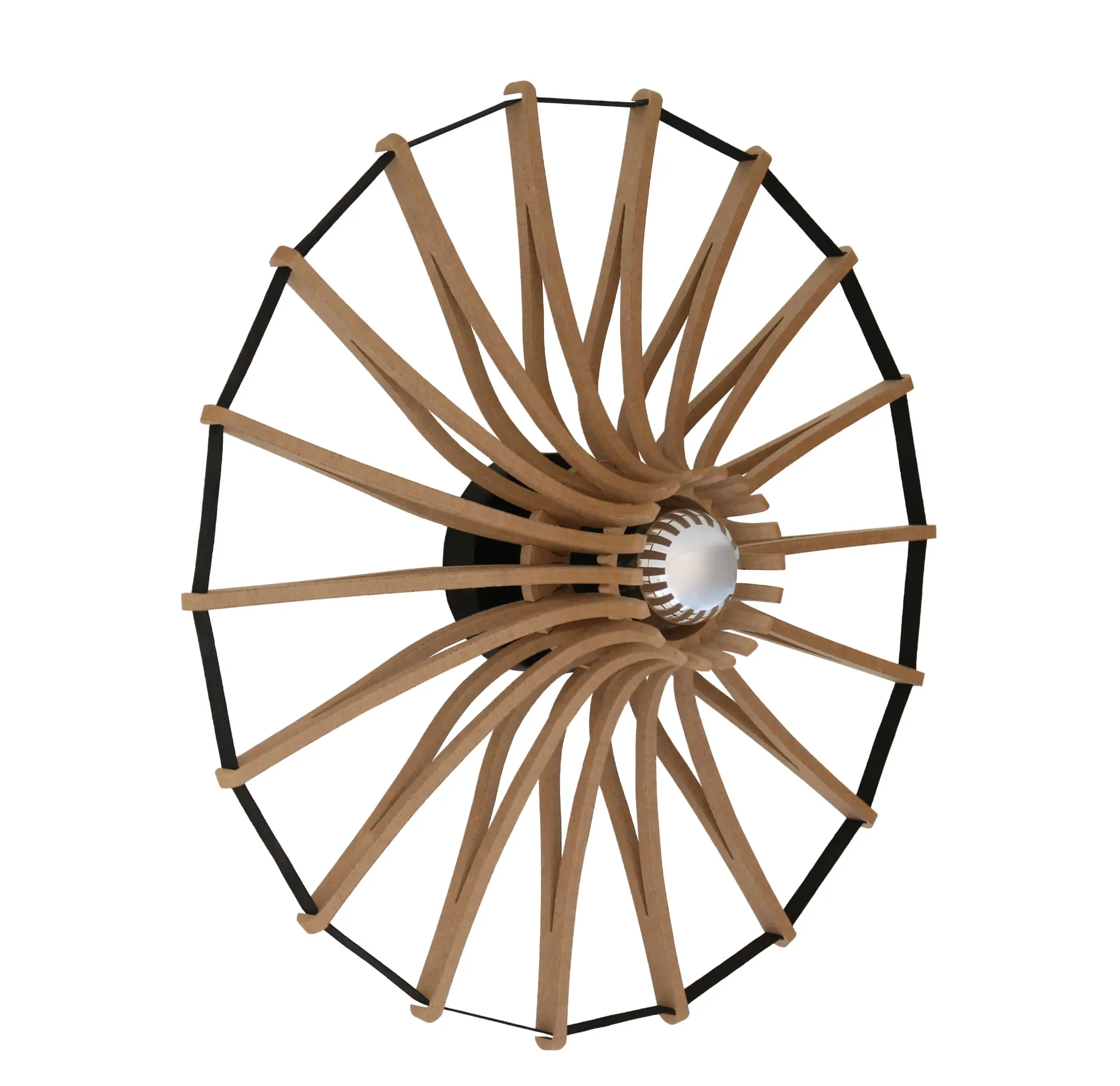 [123_1] Wall lamp Bolero Natural (Black, Wall connexion)