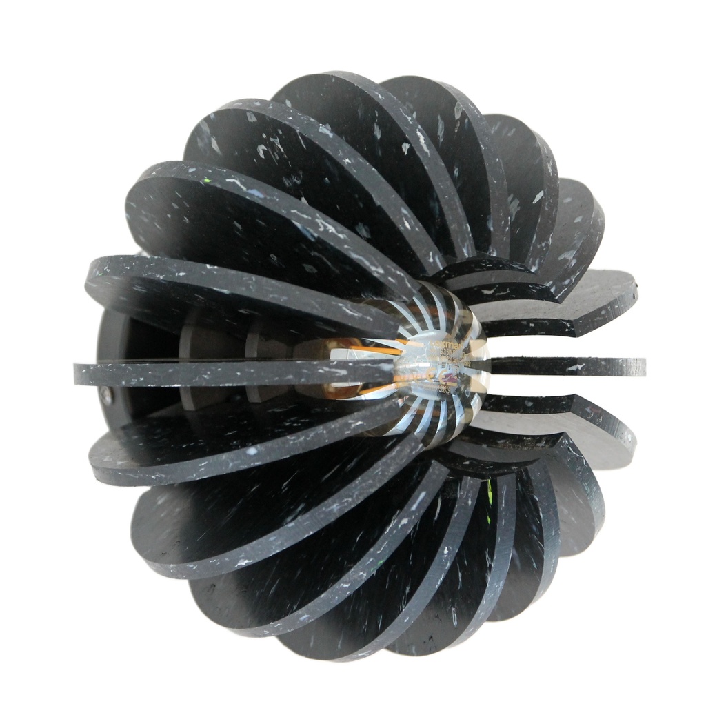 [87_1] Applique Wrecking Ball Plastique recyclé noir (Branchement mural)