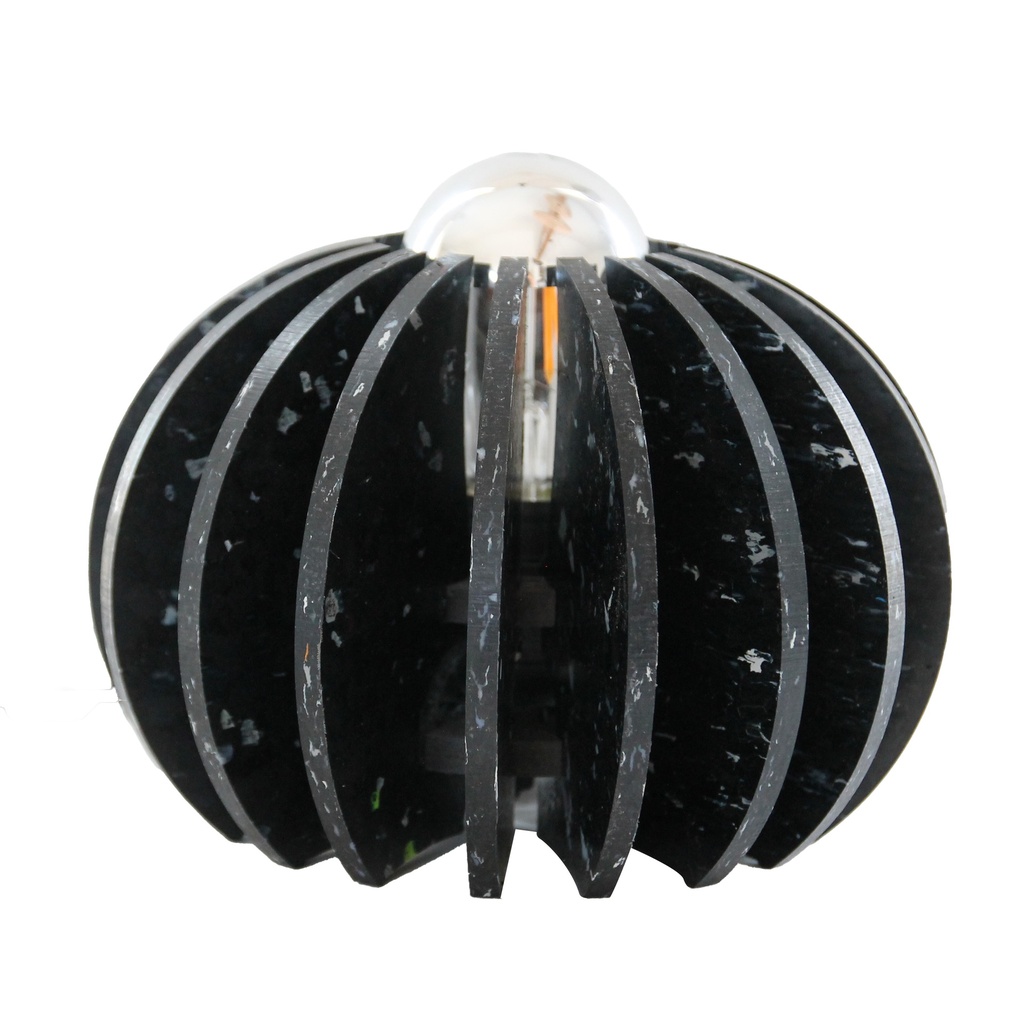 [85_1] Table Lamp Wrecking Ball Recycled Plastic Black