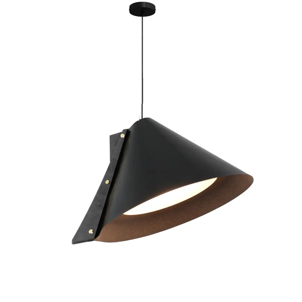 [95_1_001] Pendant lamp SILENCE M Diam 40cm Black (Black, Métal noir)