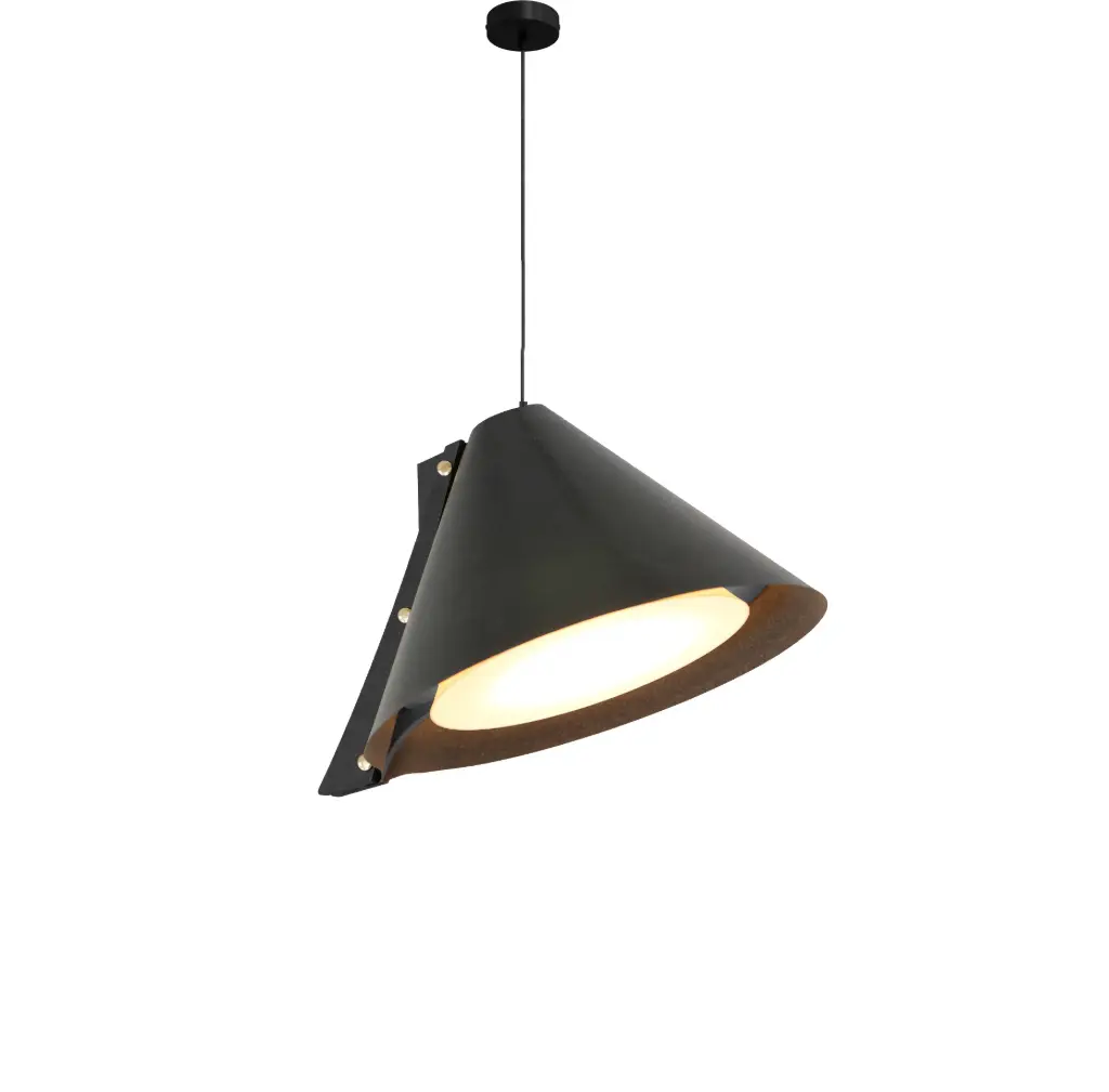 [94_1_001] Pendant lamp SILENCE S Diam 28cm black (Black, Métal noir)