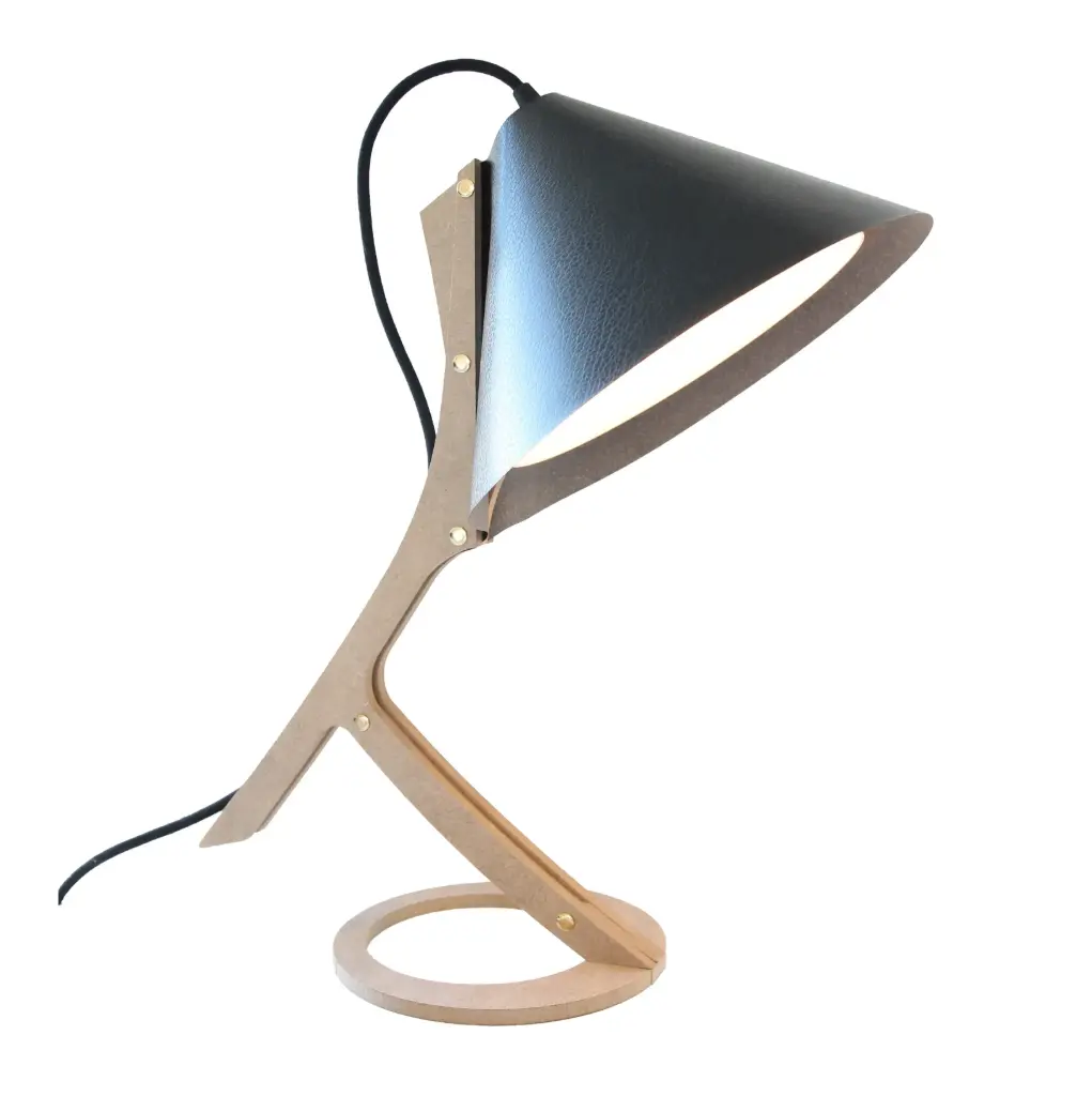 Lampe à poser SILENCE Cuir Noir