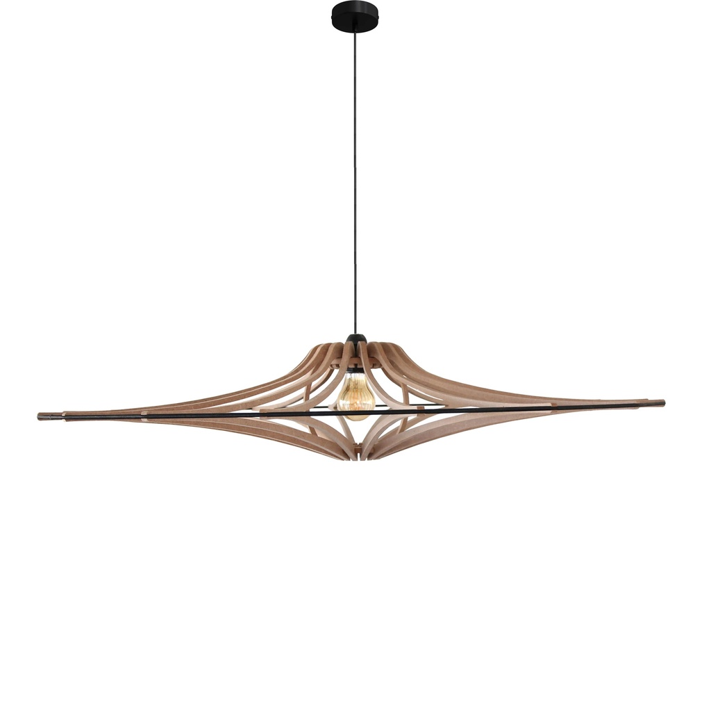 [104_1] Suspension Singing Brut M D90 (Noir, Kit coton noir et rosace métal, Sans Diffuseur)