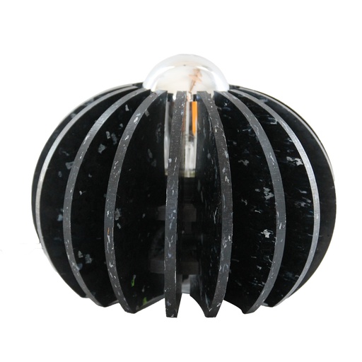 [85_1] Table Lamp Wrecking Ball Recycled Plastic Black