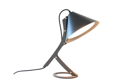 Lampe à poser SILENCE Cuir Noir