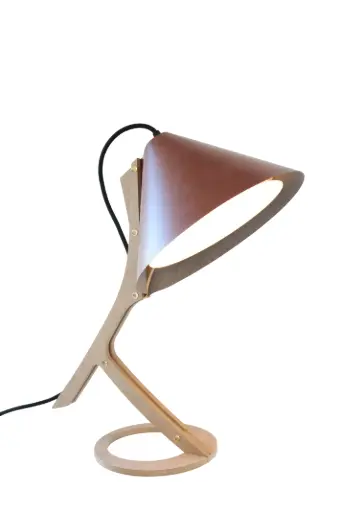 Lampe à poser SILENCE Cuir Marron