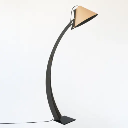 Lampadaire réglable SILENCE Cuir Beige 