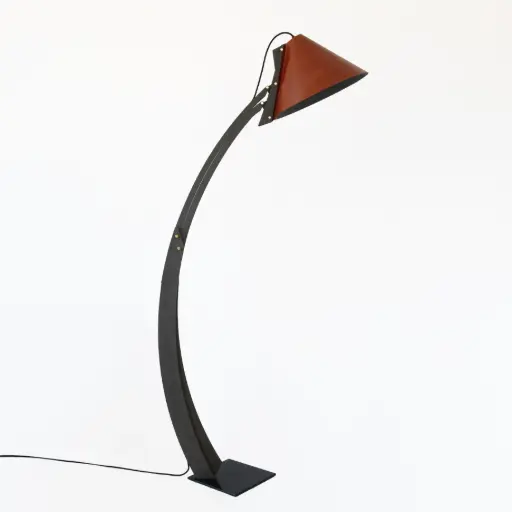 Lampadaire réglable SILENCE Cuir Marron